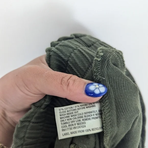 Knox Rose X Target Green Cotton Cropped Relaxed Fit Pull On High Waist Pants - Picture 2 of 7